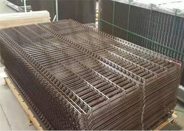 4mm Powder Coated Welded Mesh Fencing & Fence Post Gates For Oil Fields Security